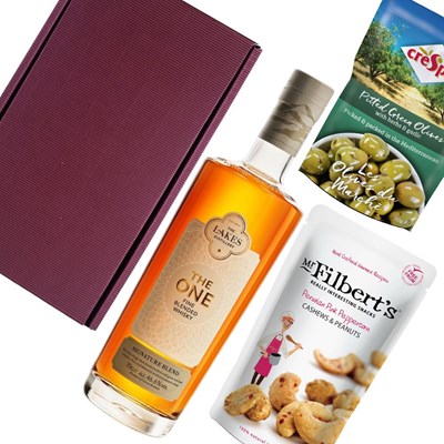 Lakes The One Signature Blended Whisky 70cl Nibbles Hamper